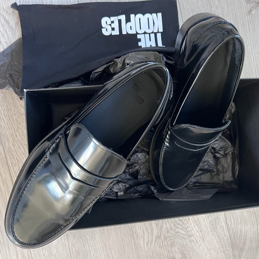 NIB | THE KOOPLES Men's Size 41 Black Leather Loafers French 41